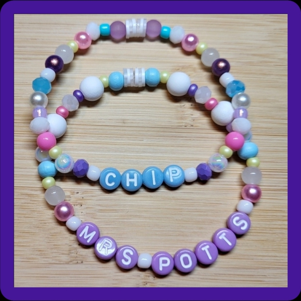 Mrs. Potts & Chip Bracelet Duo, Size 7.5"